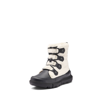 Sorel Women's Explorer II Joan Cozy Boot - Black, Sea Salt - Size 7.5
