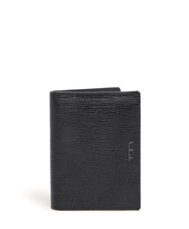 Tumi Mens L-Fold Black Embossed One Size