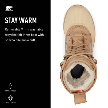 Sorel Women's Caribou Royal Waterproof Boot - Canoe, Caribou Beige - 6