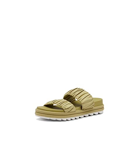 Sorel Women's Roaming Two Strap Slide Sandals - Olive Shade, Chalk - Size 9.5