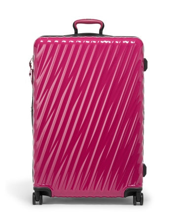 TUMI - 19 Degree Large Expandable Checked Luggage - 4-Wheels - Durable Hard Shell Zipper Expansion Checked Bag - Suitcase - Fuchsia