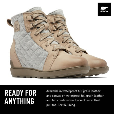 Sorel Women's Evie II NW Lace Boots - Omega Taupe, Wet Sand - Size 5.5