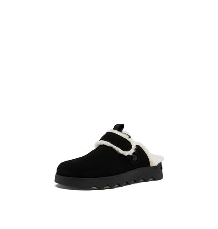 Sorel Women's VIIBE Suede Cozy Clog - Black, Natural - 10.5