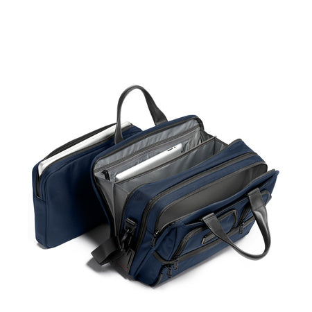TUMI - Alpha Medium 15" Expansion Laptop Briefcase - Professional Briefcase for Commute or Travel - Padded Compartment Fits up to 15" Screen - Navy