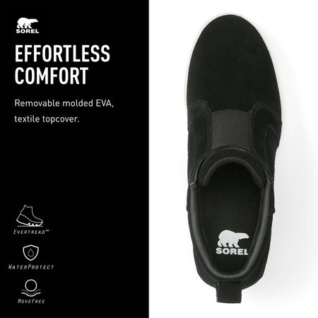 Sorel Out N About™ Pull-On Wedge Black/Sea Salt 11 B (M)