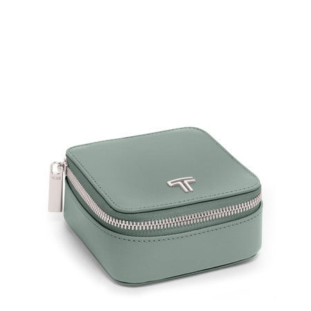 TUMI - Belden Jewelry Case - Women's Premium Leather Travel Organizer - For Earrings, Rings, Bracelets - Thyme