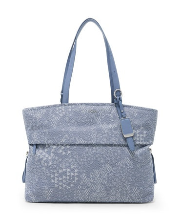 TUMI - Voyageur Cam Large Tote - Spacious Travel & Commuter Bag with Adjustable Straps - Fits up to 14" Laptop - Denim Blue