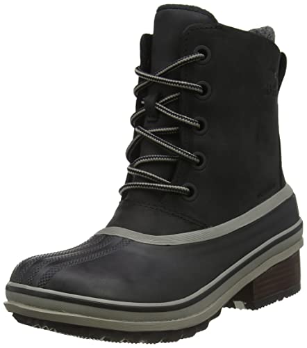 Sorel Women's Slimpack III Lace Boot — Black — Waterproof Leather Winter Boots — Size 8