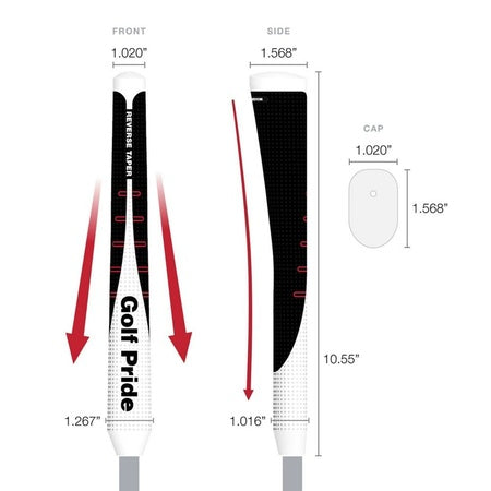 Golf Pride Reverse Taper Putter Medium Pistol