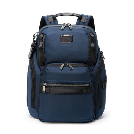 Tumi Mens Search Backpack Navy Coated Canvas One Size