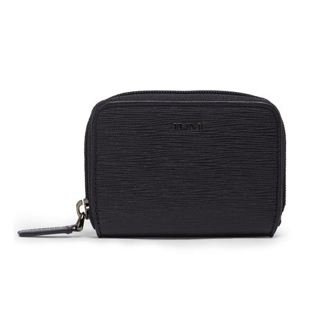 TUMI - Nassau Zip-Around Card Case - Leather Card Wallet for Men & Women - Secure Card Case Holder - Credit Card Holder - Black