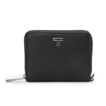 Tumi Unisex Tri Fold Zip Around Black/Gunmetal One Size