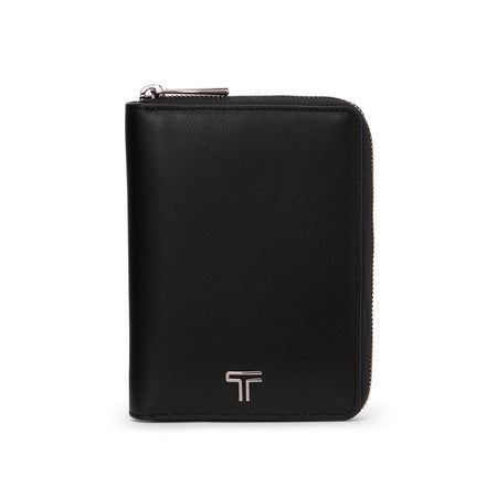 TUMI - Belden Zip-Around Passport Case - Leather Travel Wallet and Organizer - With Document & Passport Holder - Black, Gunmetal Hardware