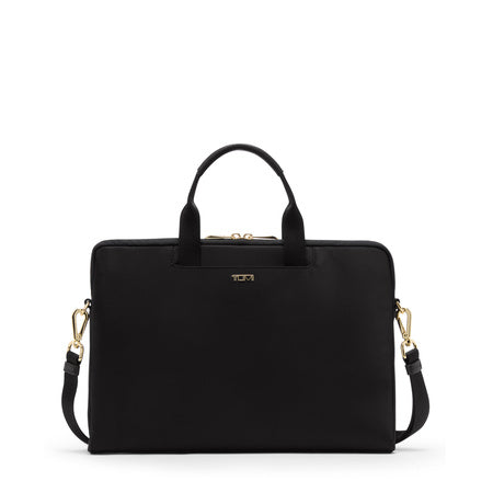 TUMI - Voyageur Dakota Laptop Crossbody - Men's and Women's Work and Commuter Bag - Fits up to 14" Laptop - Black & Gold Hardware