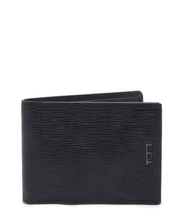 TUMI - Nassau Double Billfold Wallet - Men's Premium Leather Card Holder - RFID Protection - Embossed Black Leather