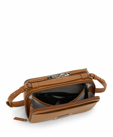 TUMI - Voyageur Myla Crossbody - Stylish Shoulder Bag with Key Leash, Card Pockets & More - Everyday Women's Purse - Caramel Leather