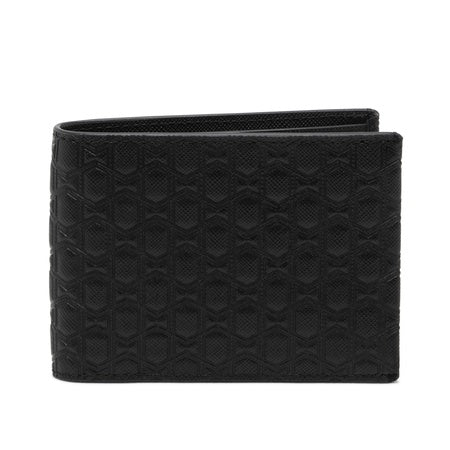TUMI - Nassau Double Billfold Wallet - Men's Premium Leather Card Holder - RFID Protection - Black Textured Monogram