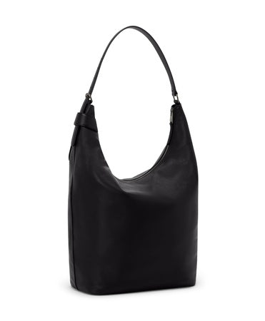 TUMI - Voyageur Evora Large Hobo - Modern Silhouette Shoulder Bag - Crescent Hobo Bag - Black Leather