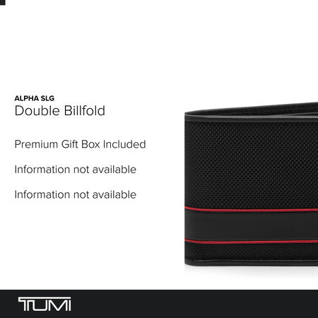 TUMI - Alpha Double Billfold - Men's Premium Wallet - Secure & Durable with Hidden Card Pocket - Black/ Red