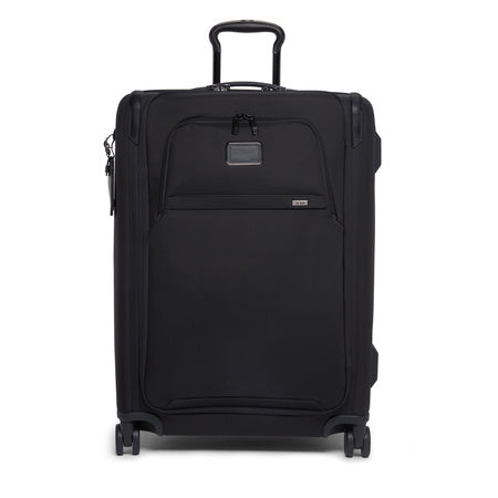 TUMI - Alpha Medium Dual Access Expandable 4-Wheeled Checked Luggage - Zipper Expansion - Durable Ballistic Nylon - Medium Capacity Suitcase with TSA Lock - Black