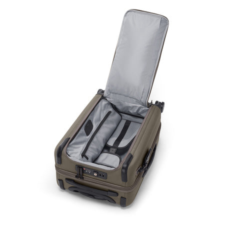 TUMI - Alpha Dual Access Expandable Carry-On Luggage - Zipper Expansion - Durable Ballistic Nylon Lightweight Suitcase -TSA Lock Tracer - Grey Alloy