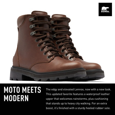 Sorel Lennox™ Lace STKD Waterproof Tobacco/Black 5.5 B (M)