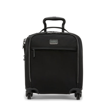 TUMI - Voyageur Leger 4 Wheeled Luggage - Women's Lightweight and Spacious, Sleek Silhouette, Durable Premium Suitcase - 16" Compact Front Pocket Carry On, Black with Gunmetal Hardware