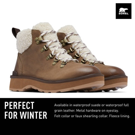 Sorel Women's Hi-Line Hiker Cozy Boots - Umber, Tawny Buff - Size 5.5