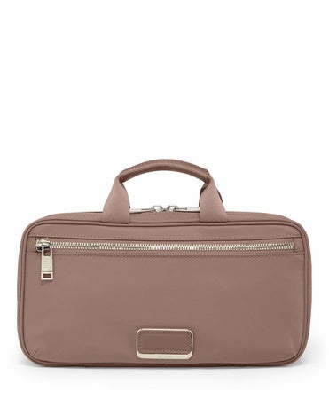TUMI - Voyageur Madeline Cosmetic Bag - Women's Travel Makeup Toiletry Case, Lightweight with Zip Pockets and Metal Hanger - Small, Light Mauve