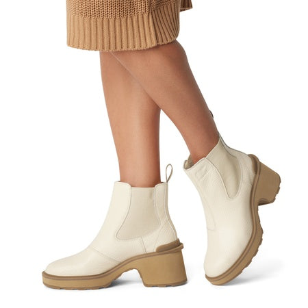 Sorel Hi-Line™ Heel Chelsea Bleached Ceramic/Caribou Buff 9 B (M)