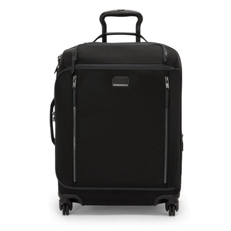 TUMI - Voyageur Leger 4 Wheeled Luggage - Women's Lightweight and Spacious, Sleek Silhouette, Durable Premium Suitcase - 21.8" Large Dual Access Expandable Carry On, Black with Gunmetal Hardware