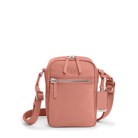 TUMI - Voyageur Persia Crossbody - Nylon Crossbody Travel Shoulder Bag for Women & Men - Stain- & Water-Resistant Fabric - Pink Clay