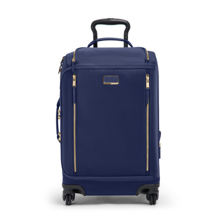 TUMI - Voyageur Leger 4 Wheeled Luggage - Women's Lightweight and Spacious, Sleek Silhouette, Durable Women's Suitcase - 21.8" Dual Access Expandable Carry-On, Indigo