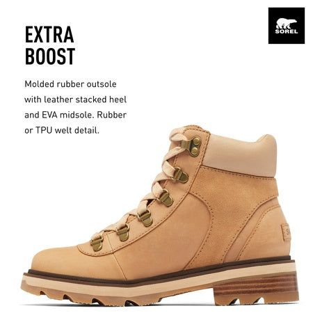 Sorel Women's Lennox Hiker Waterproof Boots - Tawny Buff, Gum 2 - Size 5.5