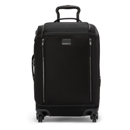 TUMI - Voyageur Leger 4 Wheeled Luggage - Women's Lightweight and Spacious, Sleek Silhouette, Durable Premium Suitcase - 21.8" Dual Access Expandable Carry-On, Black with Gunmetal Hardware