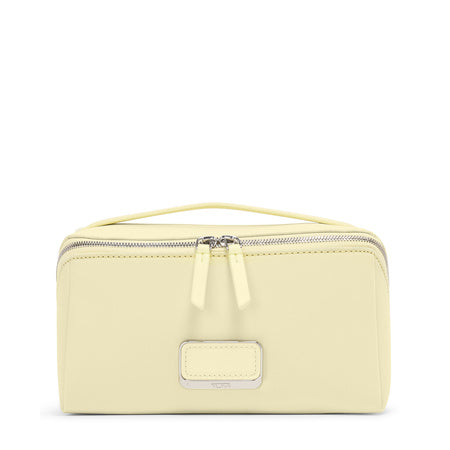 TUMI - Voyageur Dallas Cosmetic Bag - Lay-Flat Travel Makeup Organizer - Packable Travel Kit - Washed Yellow
