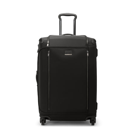 TUMI - Voyageur Leger 4 Wheeled Luggage - Women's Lightweight and Spacious, Sleek Silhouette, Durable Premium Suitcase - 26" Medium Dual Access Expandable Checked, Black with Gunmetal Hardware