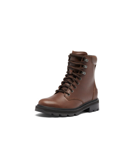 Sorel Women's Lennox Lace Waterproof Boots - Tobacco, Black - Size 9.5