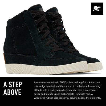 Sorel Out N About Wedge II Black/Sea Salt 9 B (M)