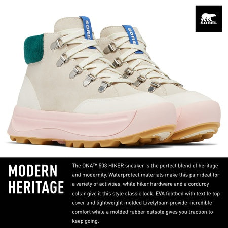 Sorel Women's ONA 503 Hiker Shoes - Natural, Vintage Pink - Size 10