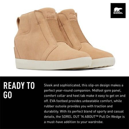 Sorel Out N About™ Pull-On Wedge Canoe/Sea Salt 10 B (M)