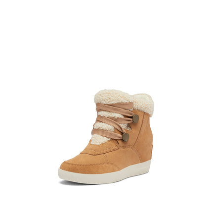 Sorel Women's Out N About Cozy Wedge Boots - Tawny Buff, Sea Salt - Size 11
