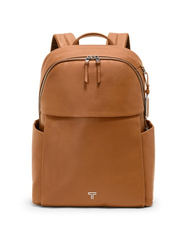 TUMI - Voyageur Raina Backpack - Women's Premium Leather Backpack - Everyday Bag with Phone Pocket & Laptop Compartment - Caramel Leather
