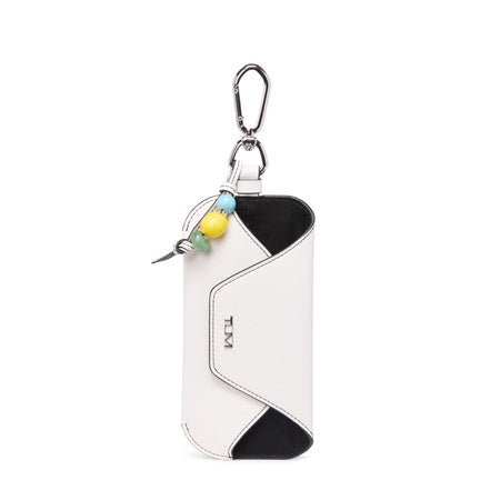 TUMI - Belden Leather Sunglass Charm - Women's Eyewear Case with Clip - White