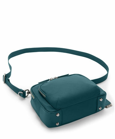 TUMI - Voyageur Teghan Crossbody - Women's Compact Everyday Purse with Leather Trim - Lagoon