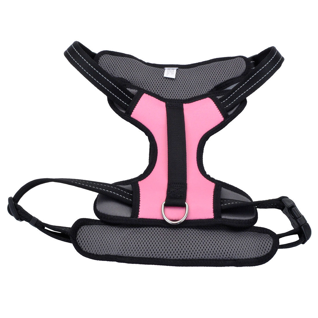 Coastal - Reflective Control Handle Harness, Pink, Girth: 30"-43" x Neck: 21"-33"