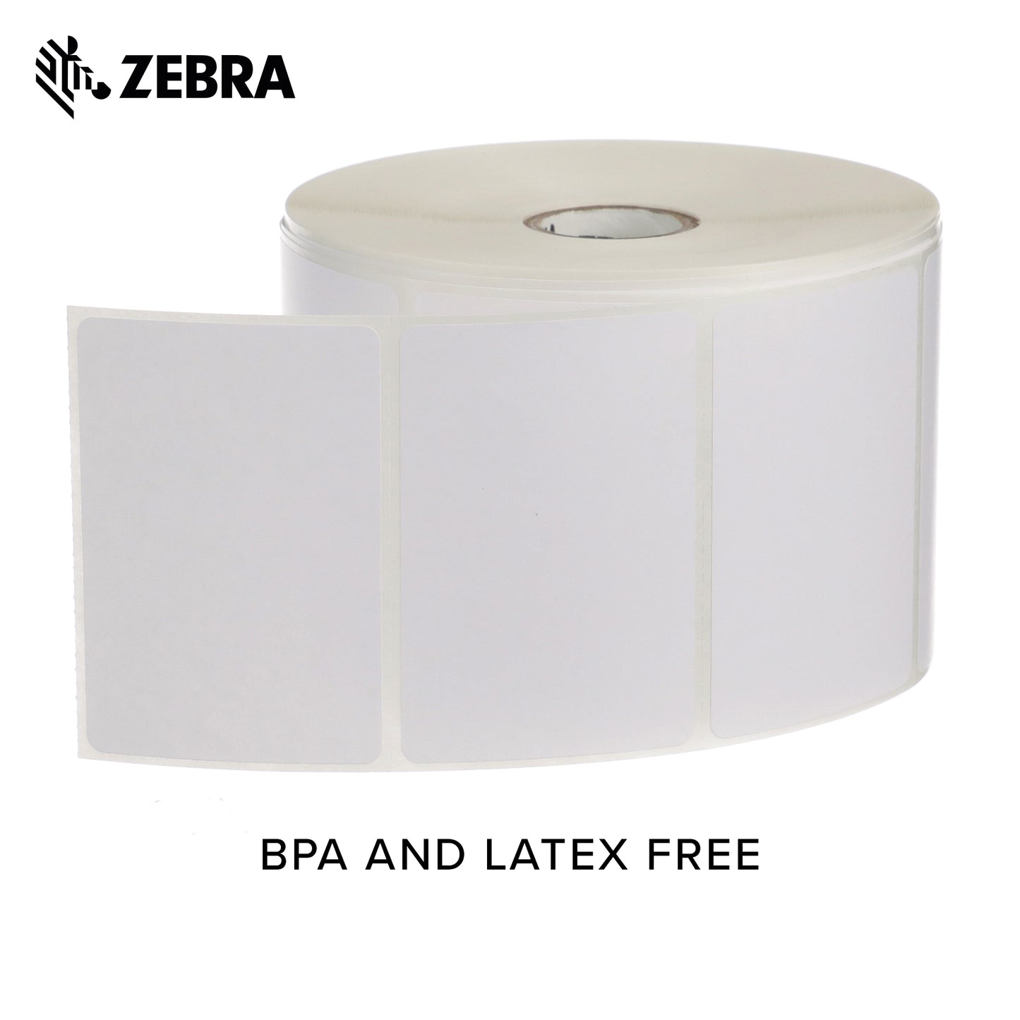 Zebra 3 x 2 in Direct Thermal Paper Labels Z-Perform 2000D Permanent Adhesive Shipping Labels 1 in Core 6 rolls 10031637SP