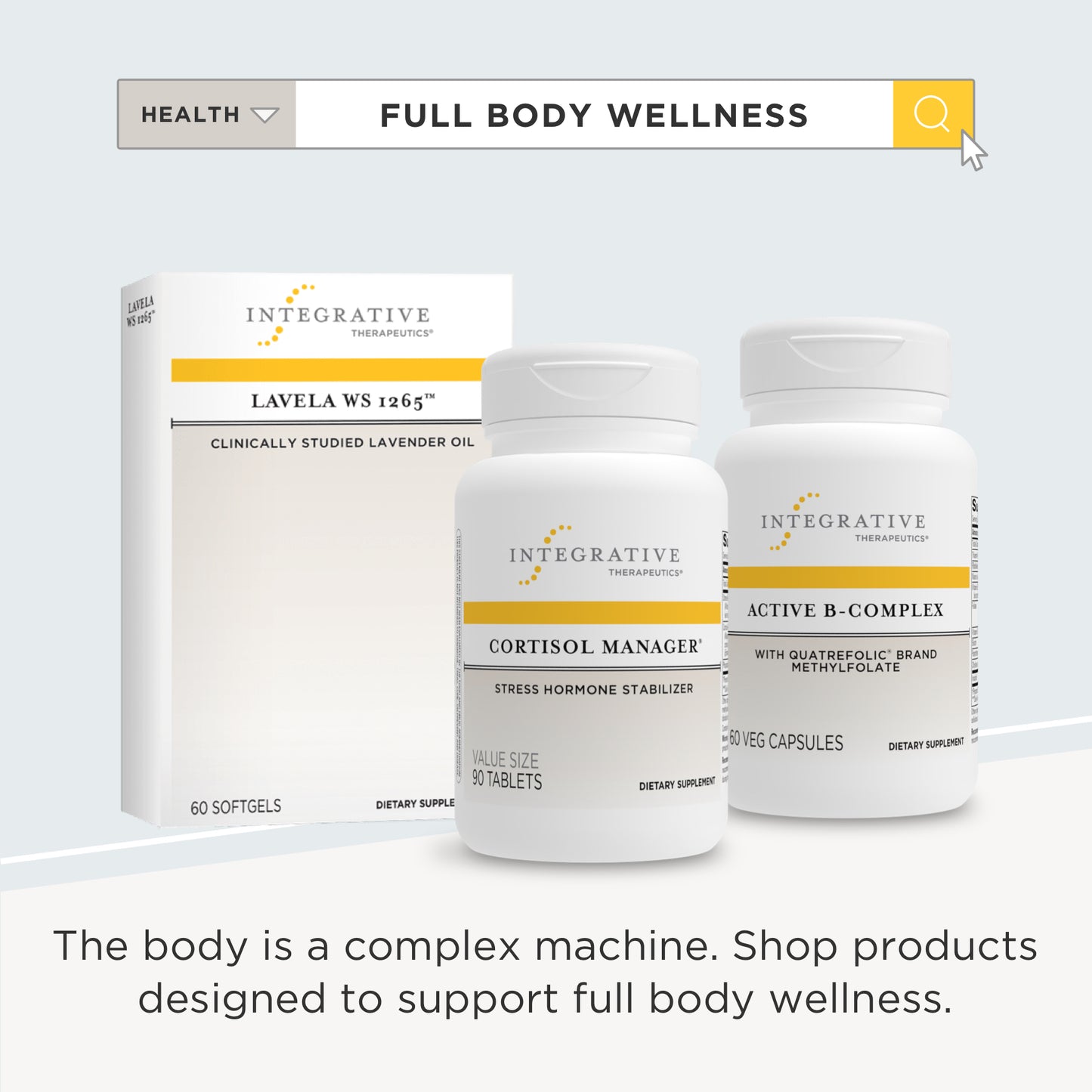 Integrative Therapeutics - Active B-Complex - Cellular Energy Production*- with 8 B-Vitamins, Vitamin B12, Folate, Choline - 60 Capsules, 2 Pack