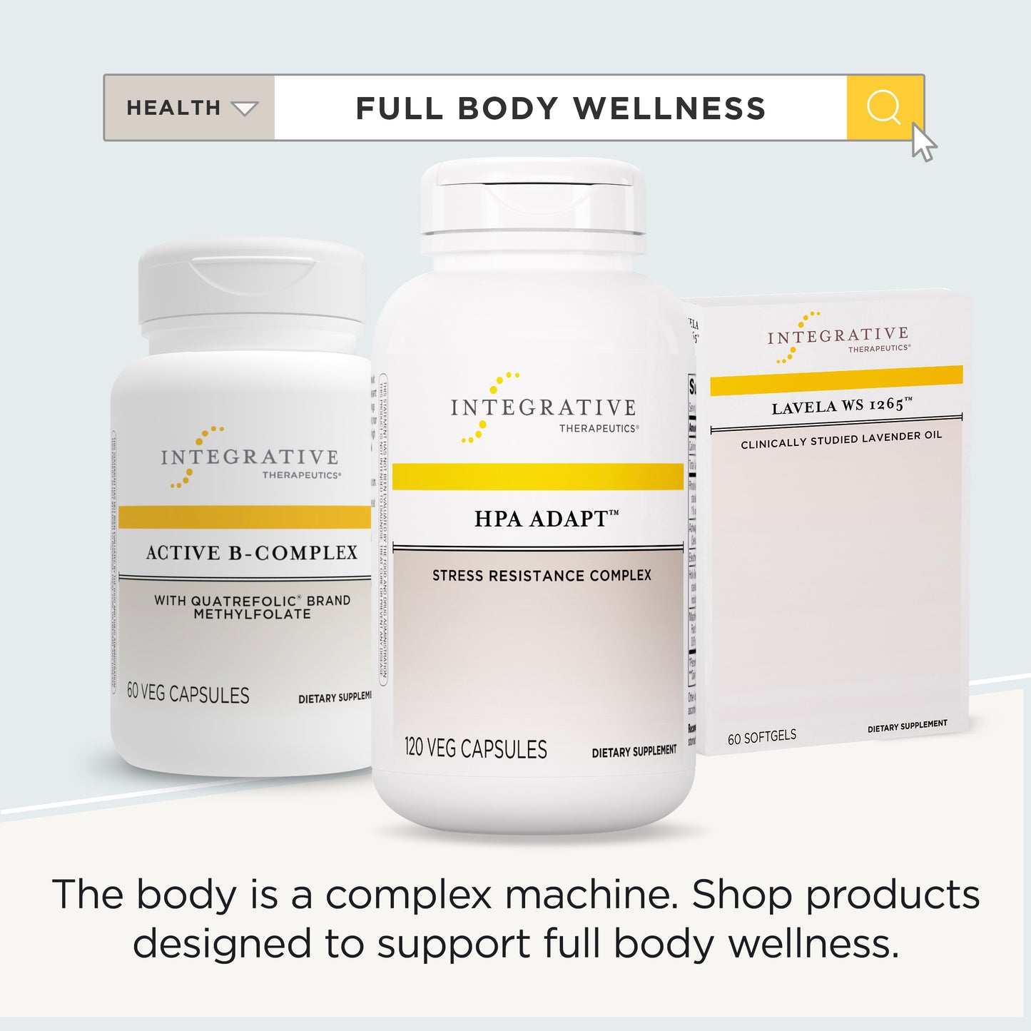 Integrative Therapeutics HPA Adapt - Supports Healthy Stress Response* - with Ashwagandha, Maca, Holy Basil & Rhodiola - Gluten Free - Soy Free - 120 Vegan Capsules - 2 Pack