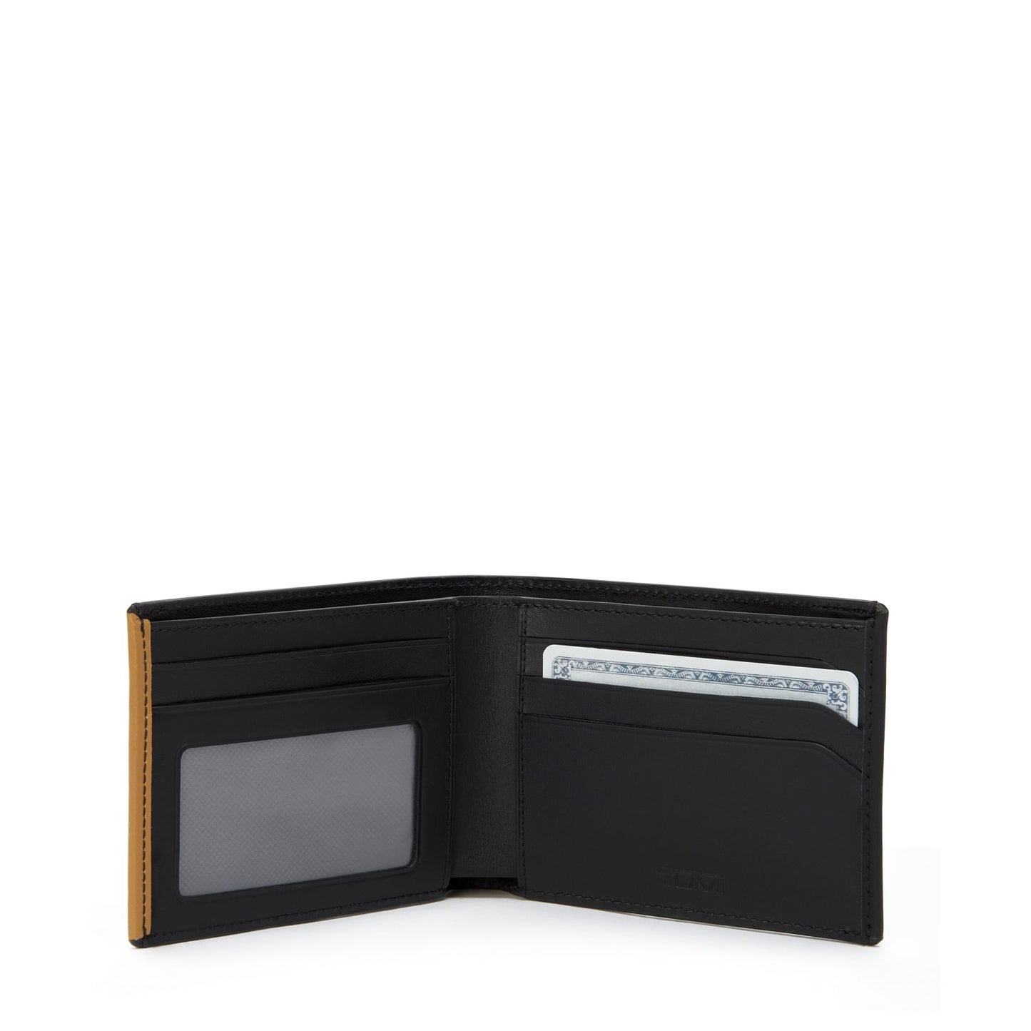 TUMI - Nassau Double Billfold Wallet - Men's Premium Leather Card Holder - RFID Protection - Black/Golden Brown